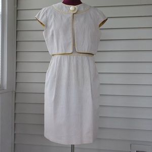 Maggy London Petites 2 pc Size 10P Cap Sleeve Crop Jack Pocket Dress Suit